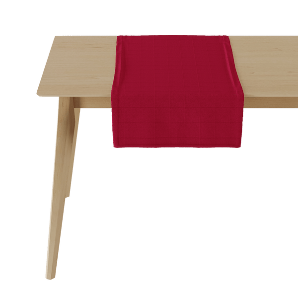 Runner da tavola in cotone panama - Bordeaux - D1012-