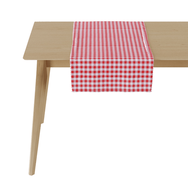 Runner da tavola a quadri su misura - Red check - D1022-