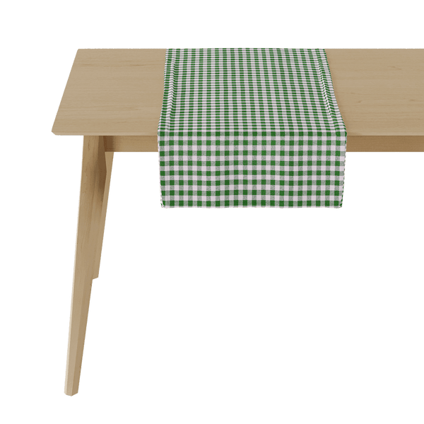 Runner da tavola a quadri su misura - Green check - D1020-