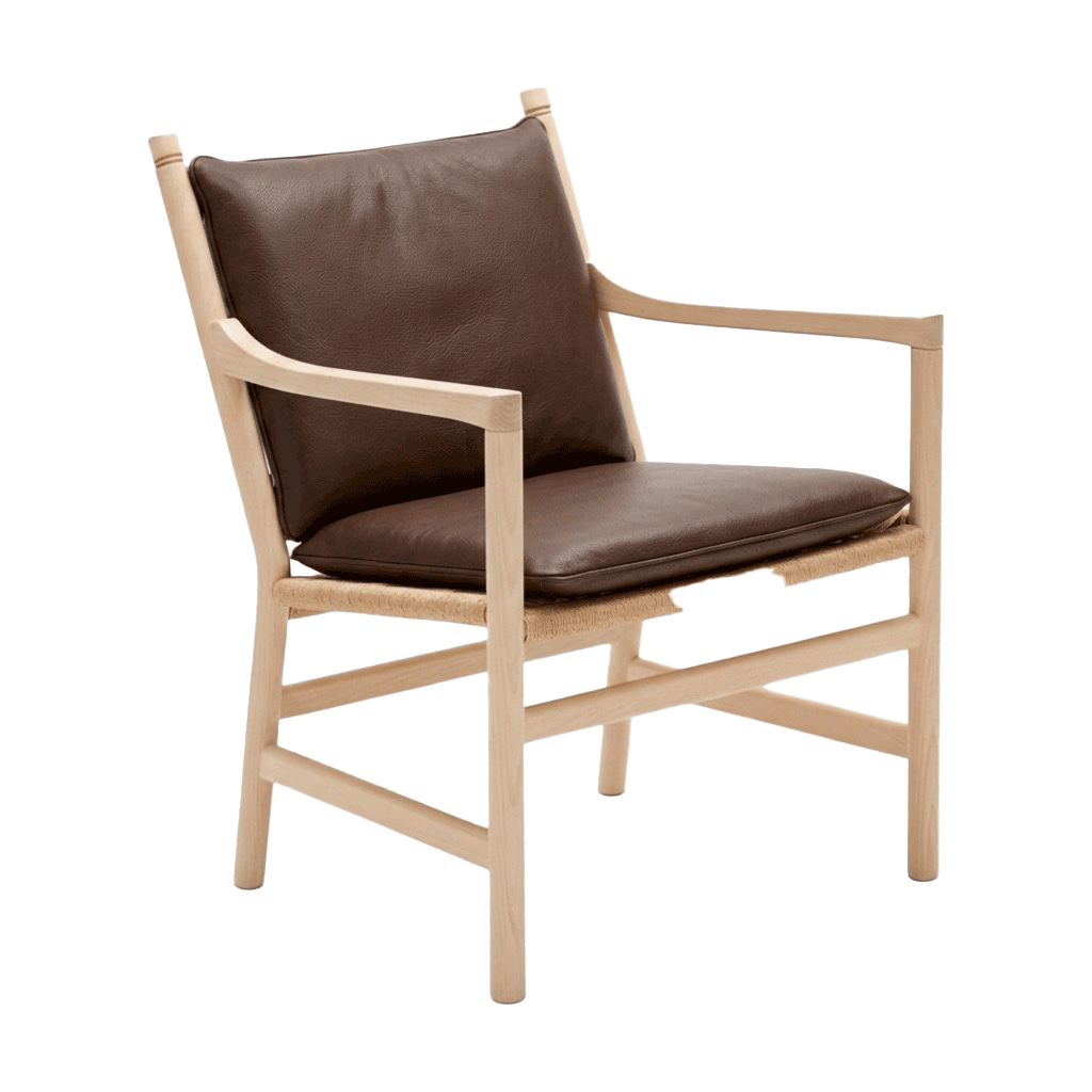 Set di cuscini per Wegner CH44 in pelle