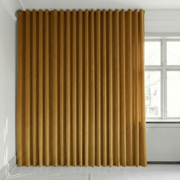 Tenda in velluto su misura – Bris - Mustard Gold - C2643