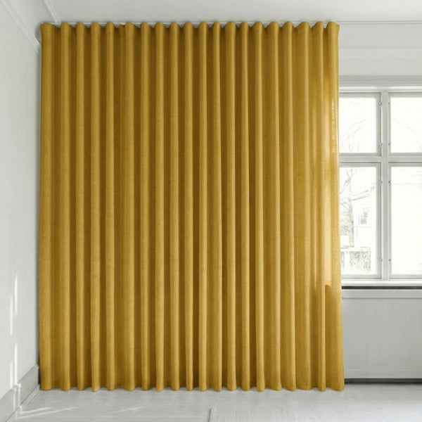 Tenda semitrasparente su misura – Disa - Mustard Yellow - C2419