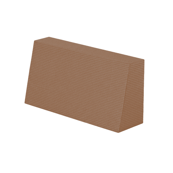 Cuscino per schienale inclinato su misura in lana fantasia - Apricot Orange - S7104.